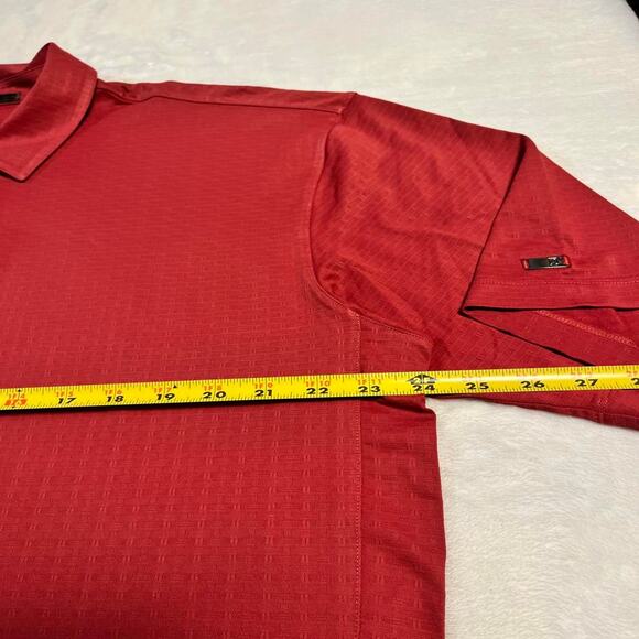 Nike Fit-Dry Performance Polo 90's Y2K Golf Tiger Woods Collection Men's L Red - Picture 8 of 10
